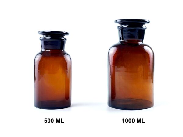 Reagent Bottle Wide Mouth Amber 500 ml